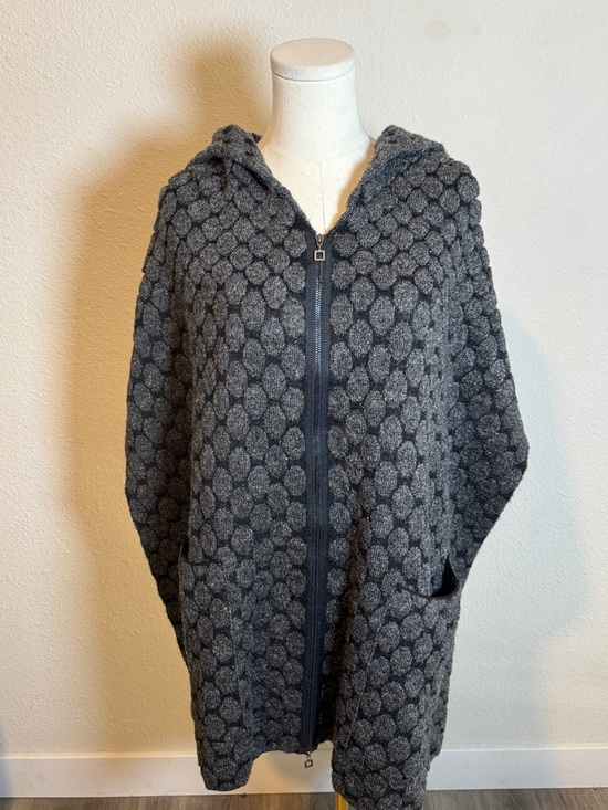 Sarah Pacini Sweaters - Sarah Pacini Hooded Zip-Front Sweater Wrap One Size